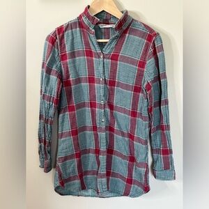 Woolrich Red Green Plaid Long Sleeve Button Up Shirt Size Small